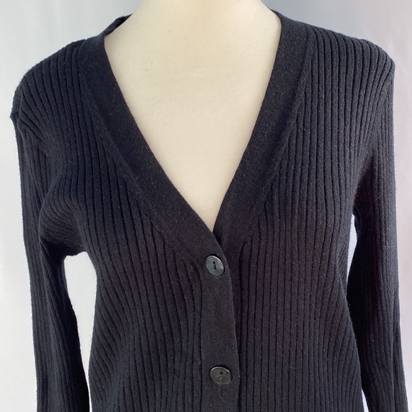 ❤️3/$30 California Vintage Black Cardigan - Picture 2 of 4